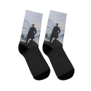 Art socks - Wanderer above the Sea of Fog, Caspar David Friederich Socks