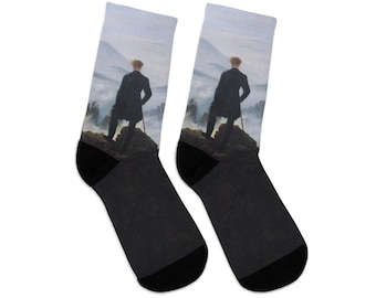 Art socks - Wanderer above the Sea of Fog, Caspar David Friederich Socks