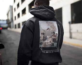 Birth of Venus Hoodie - Renaissance Art Unisex Aesthetic Hoodie - Birth of venus Bouguereau sweatshirt