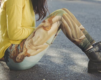 Botticelli Leggings - Birth of Venus Art lover Pants
