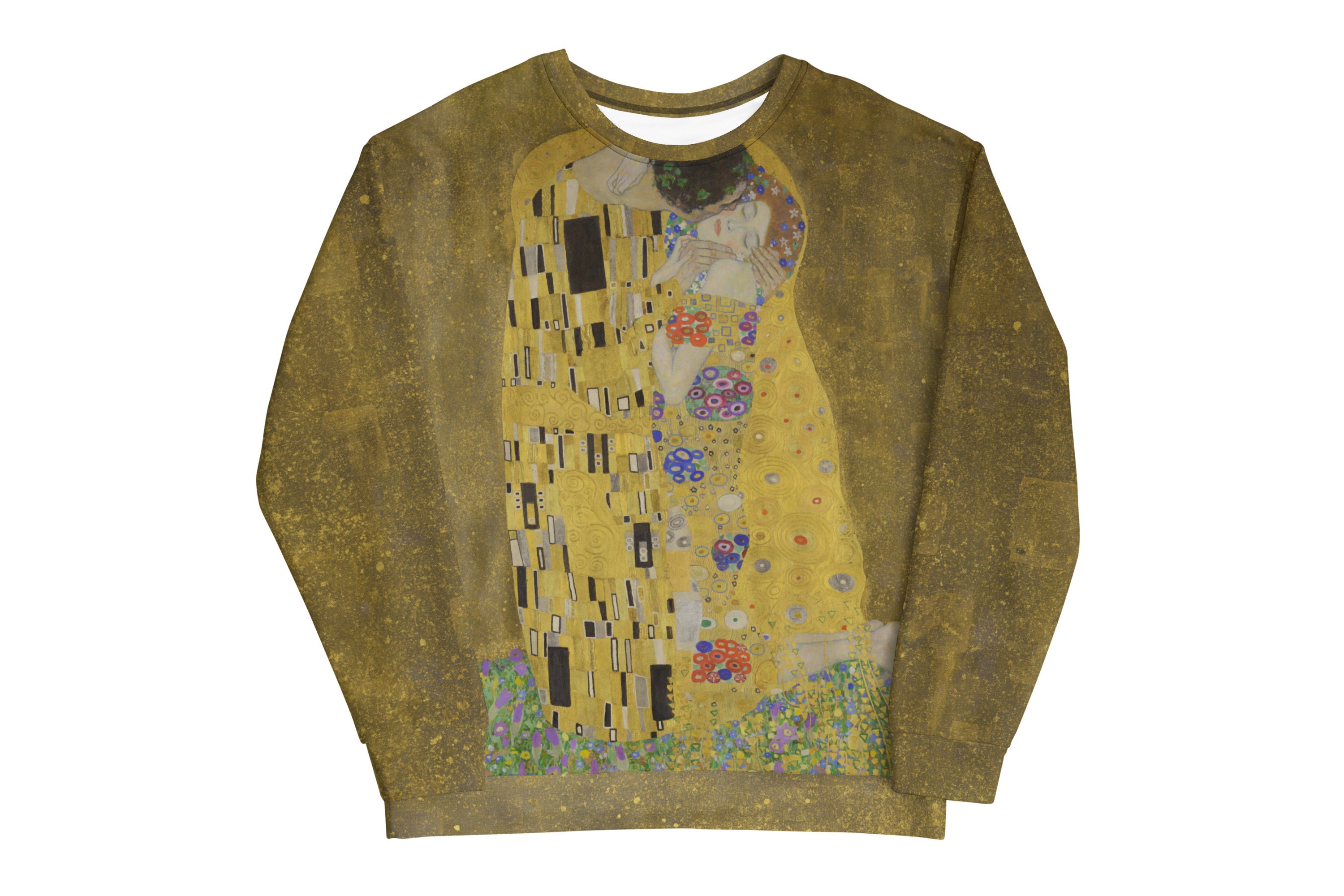 Gustav Klimt Sweatshirt - All over Sweatshirt The kiss - Women sweatshirt men hoodie Aesthetic
