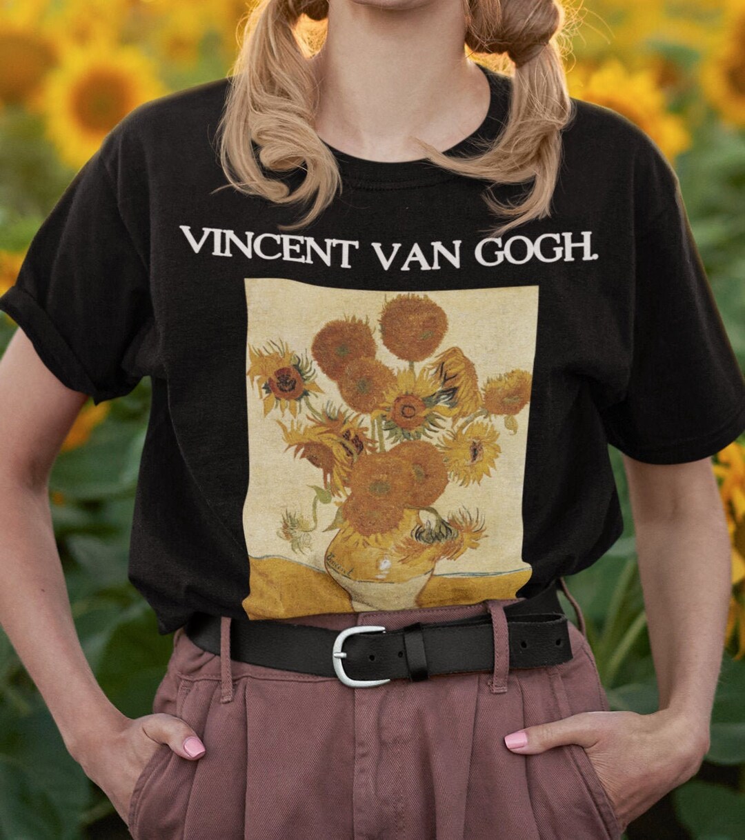 Van Gogh Sunflowers Tee Aesthetic Grunge Art Shirt Unisex Etsy