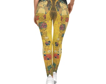 Gustav Klimt Leggings the Kiss Art Pants Yoga Leggings Rave