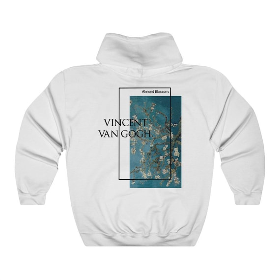 Van Gogh Hoodie Unisex Vintage Art Hooded Almond Blossoms 100