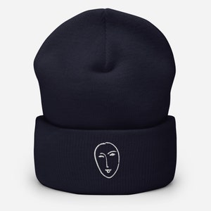 Tribute to matisse beanie - Art hat - Aesthetic art lover Beanie one line abstract