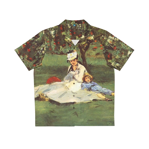 Edouard Manet Short Sleeve Shirt Impressionism Shirt Collared Button Down Short Sleeve Art Shirt Hawaiian Shirt Etsy Canada