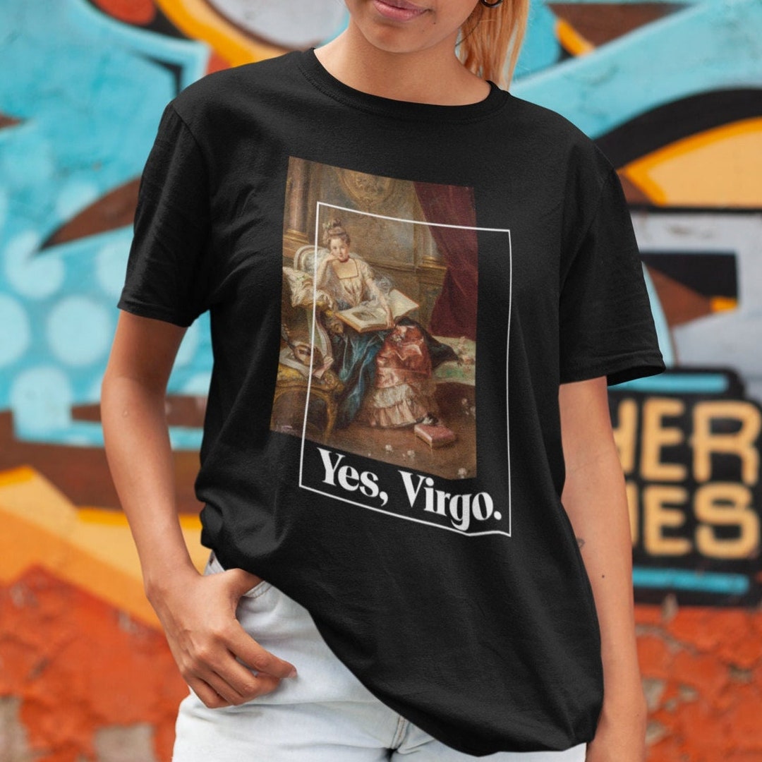 Buy Virgo Shirt Aesthetic Art Inspired Astrology Tee Classic Art Virgo  Shirt Astrology Short Sleeve Tee Fine Art Meme Zodiac Present Online in 