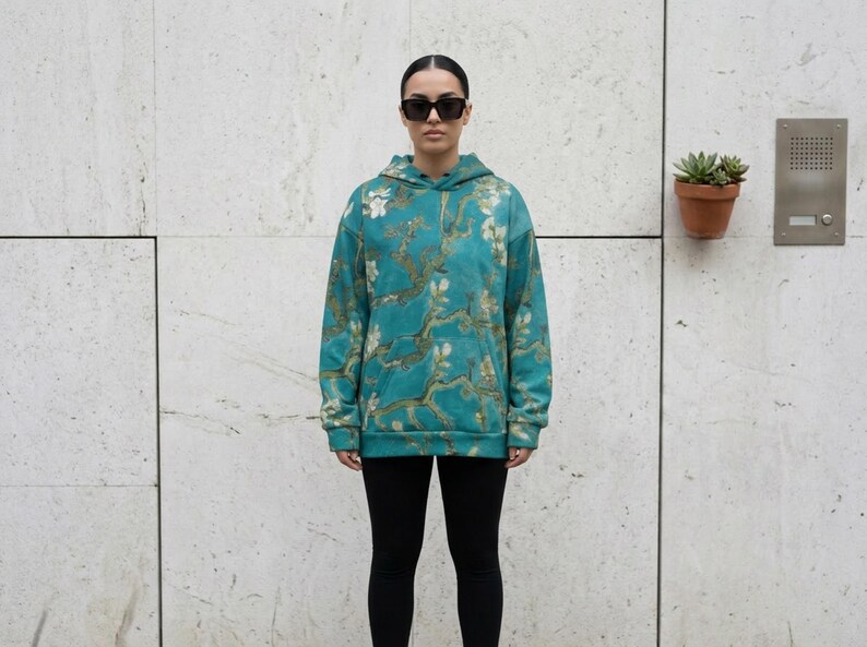Van Gogh Almond Blossoms Hoodie: All Over Print Poetcore Aesthetic Unisex Art Sweatshirt image 2