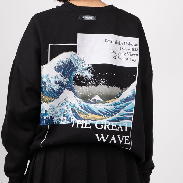 The Great Wave Sweatshirt - Kanagawa Aesthetic Unisex Clothing %100 High Quality Cotton