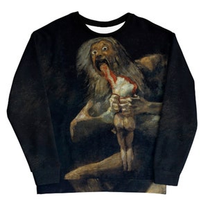 Francisco de Goya All over aesthetic art sweatshirt - Saturn Devouring His Son Oversized unisex hoodie