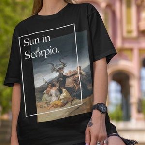 Scorpio shirt Aesthetic - Art Inspired Astrology Zodiac Tee - Classic art Scorpio shirt - Fine art meme Zodiac Present