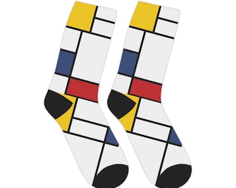 Tribute to Mondrian - Art Socks