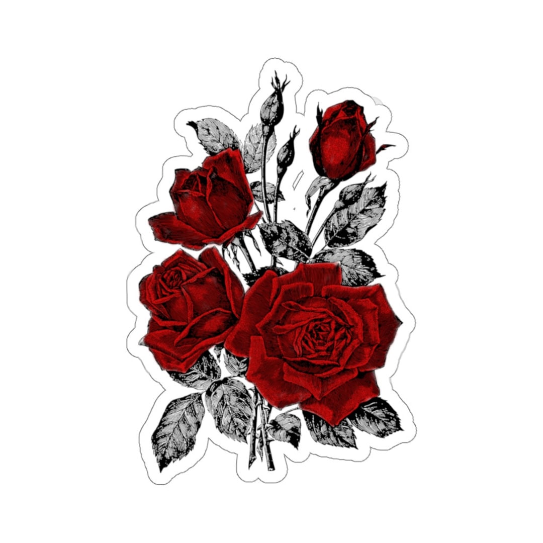 Art Roses Sticker Aesthetic Laptop Sticker - Etsy