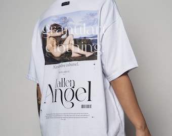 堕天使シャツ美学 - カバネルシャツ - アートにインスパイアされたバックプリントTシャツ - クラシックアート印象派シャツ - ファインアートシャツ