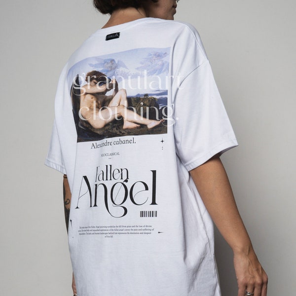 Chemise Fallen Angel Esthétique - Chemise Cabanel - Tee-shirt backprint inspiré de l’art - Chemise impressionnisme d’art classique - Chemise d’art