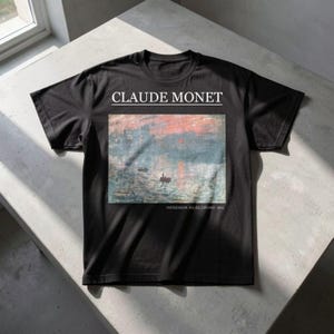 T-shirt Claude Monet Soleil Levant - T-shirt du mouvement artistique impressionniste
