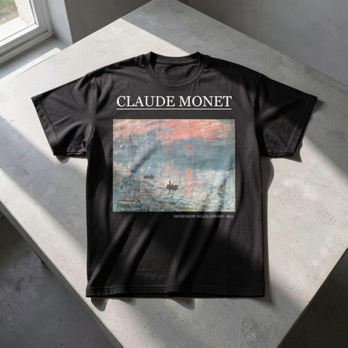 T-shirt Claude Monet Soleil Levant - T-shirt du mouvement artistique impressionniste