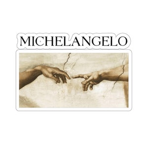 Michelangelo Sticker - The Creation of Adam Art Laptop Sticker