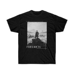 Friedrich Shirt - Vintage Aesthetic Art shirt unisex%100 High Quality Cotton