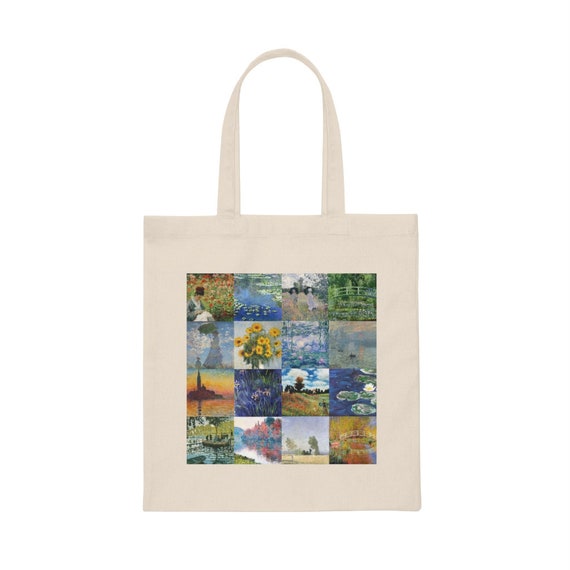 Claude Monet Inspired Tote Bag Impressionism Art Movement 