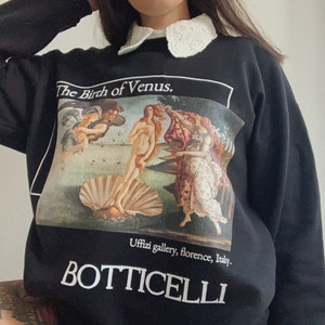 The Birth of venus Botticelli Unisex art Sweatshirt %100 High Quality Cotton imagem 1