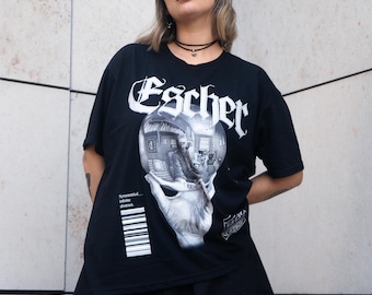 Vintage 90s MC Escher T-shirt: All Over Print Artist Tee, XL - Etsy
