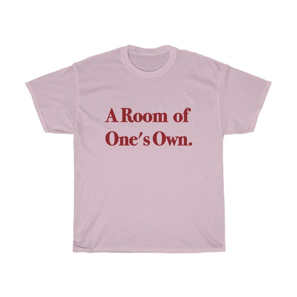 Virginia Woolf Shirt - A room of One s Own Feminist book tee%100 High Quality Cotton