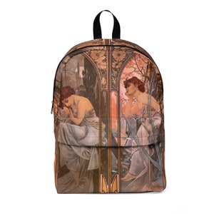 Sac à dos Alphonse Mucha - Les heures du jour Art Backpack - Sac Art nouveau