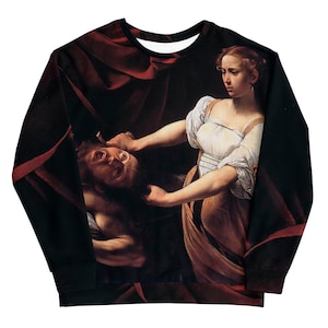 Caravaggio Sweatshirt - All over aesthetic art sweatshirt Judit y Holofernes-Oversized unisex hoodie