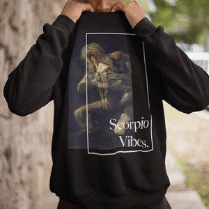 Scorpio sweatshirt Aesthetic - Art Inspired Astrology Zodiac Hoodie - Classic art Scorpio sweatshirt - Fine art meme Zodiac Present