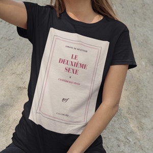 Chemise Simone de Beauvoir, vêtement philosophique féministe, 100 % coton de haute qualité