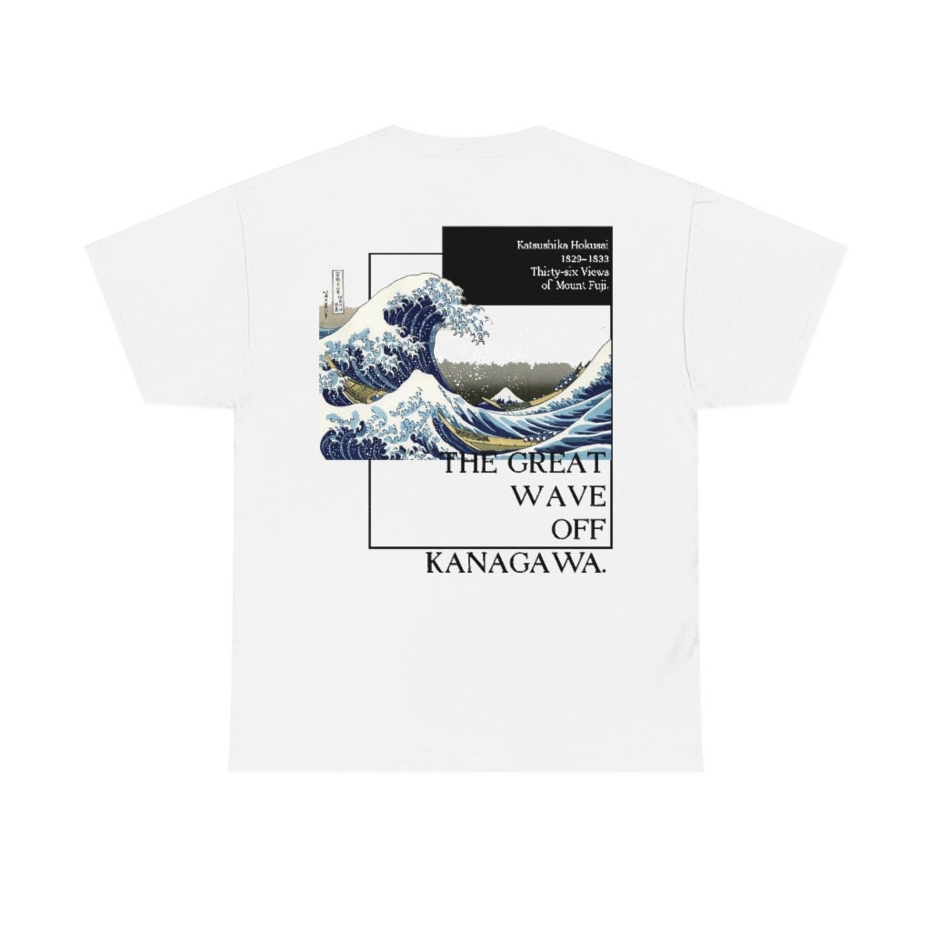 Koszulka Great Wave Off Kanagawa z nadrukiem - koszulka unisex z grafiką estetyczną% 100 wysokiej jakości bawełny