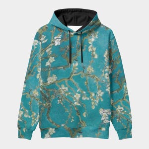 Van Gogh Almond Blossoms Hoodie: All Over Print Poetcore Aesthetic Unisex Art Sweatshirt image 4