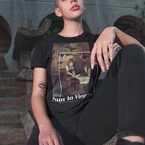 Virgo shirt Aesthetic - Art Inspired Astrology Tee - Classic art Virgo Shirt - Astrology Short Sleeve Tee - Fine art meme Zodiac Present