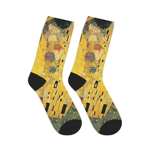 Art Socks - Gustav Klimt geïnspireerde sokken - De kus - Herensokken - Damessokken