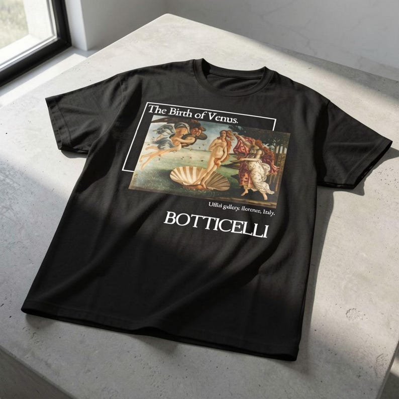 The Birth of venus shirt- Sandro Botticelli Shirt - %100 Cotton High Quality Unisex tee image 1