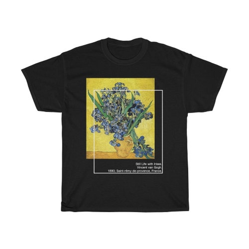 Van Gogh Shirt Irises Aesthetic Art Clothing %100 Cotton - Etsy
