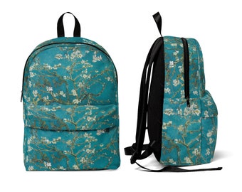 Van Gogh Backpack Almond Blossom Art Backpack Etsy