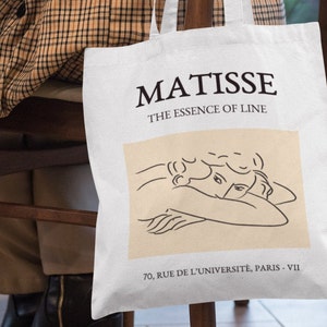 Tribute to Matisse Tote Bag - Vintage Aesthetic Art Tote Bag