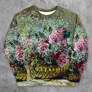 Flower Paintings Monet Sweatshirt - Tribute to Monet Impressionism All over sweatshirt art sweatshirt aesthetic