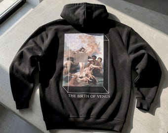 Moletom com Capuz "Nascimento de Vênus" - Moletom Unissex com Estética Artística Renascentista - Moletom inspirado em "O Nascimento de Vênus" de Bouguereau
