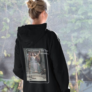 Felpa con cappuccio Waterhouse - Felpa con cappuccio Circe Aesoteric Art Backprint - Arte vintage unisex con cappuccio - Abiti estetici