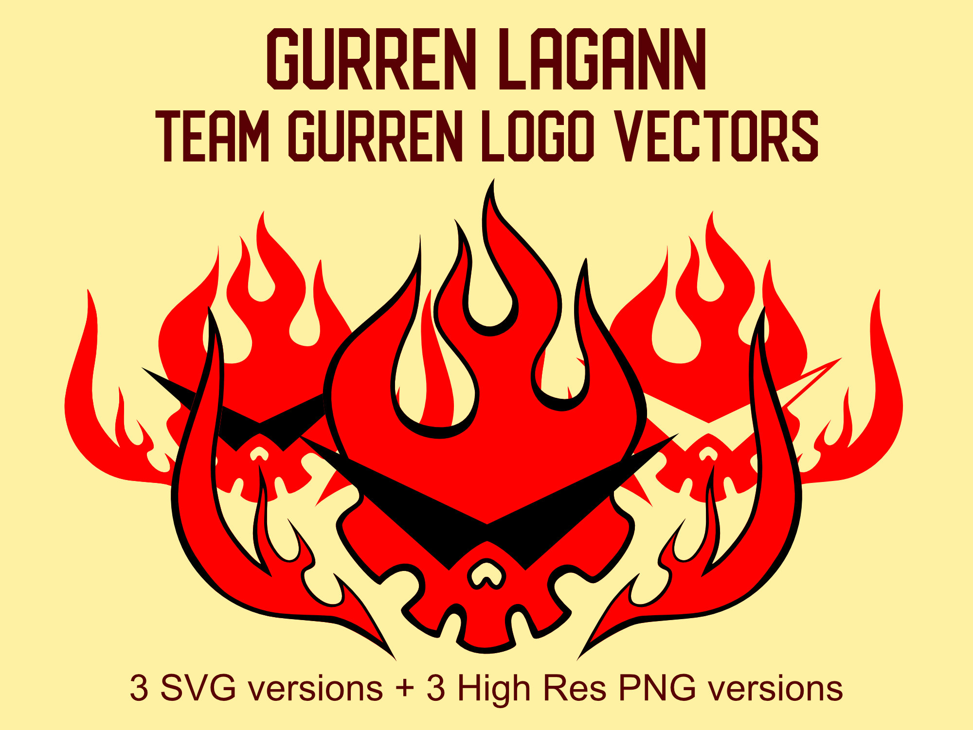 Tengen Toppa Gurren Lagann Logo Japanese Vinyl Decal