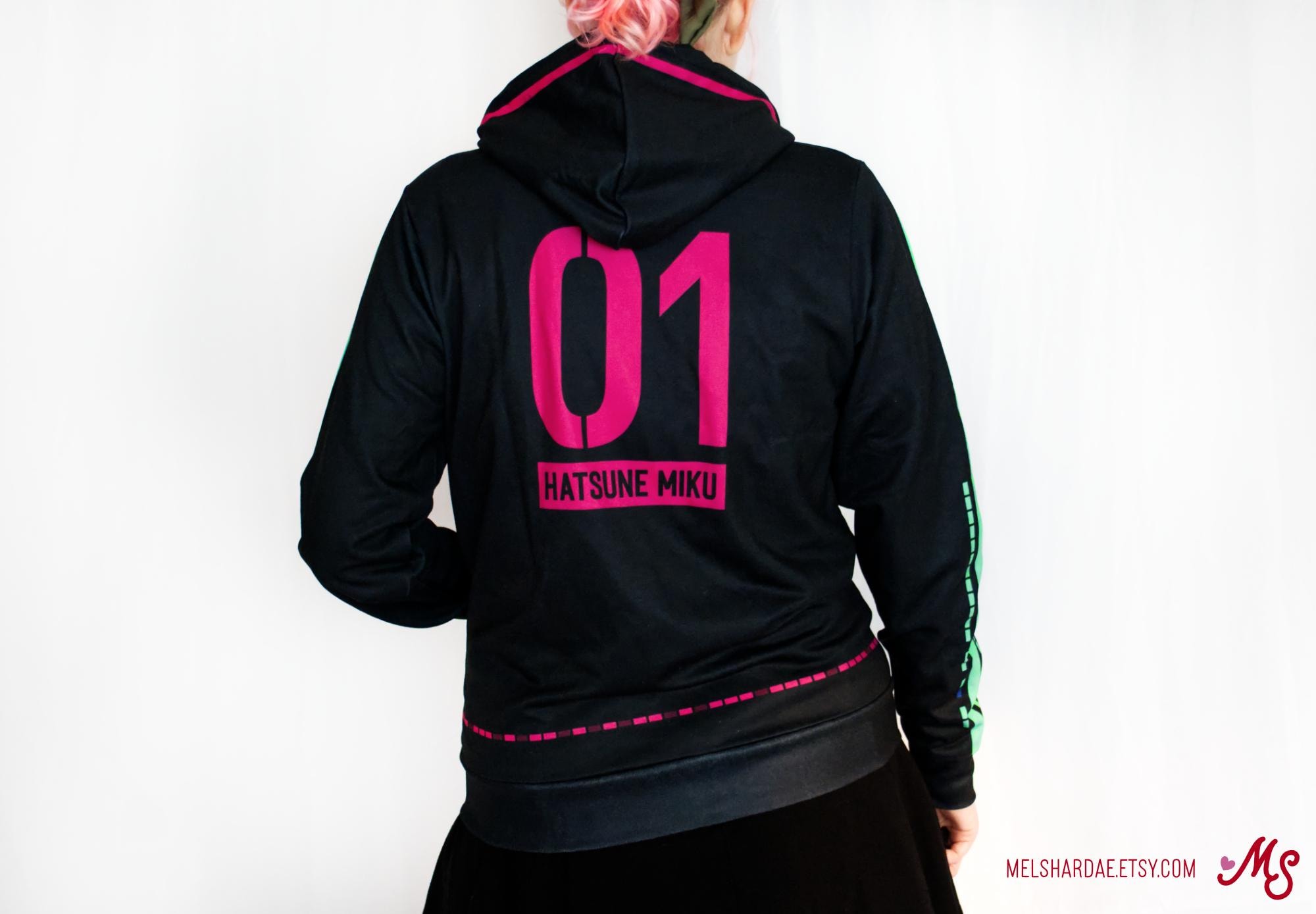 【値下げ交渉可】VR × HATSUNE MIKU HOODIE BLK Hatsune Miku Hoodie V4X Size M Color black Vocaloid Game
