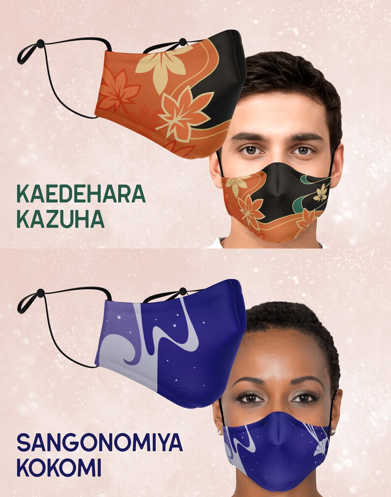 Genshin Impact Inazuma Character Masks Etsy