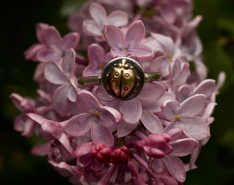 Ladybug Ring/Ladybird Ring/Ladybug Jewelry/Ladybird Jewelry/Stacking Ring/Silver Ring/Sterling Ring/Boho Ring/Ladybug/Ladybird