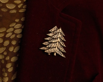 Broche de árbol: Broche de latón macizo de estilo vintage