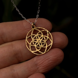 Seed of Life Necklace/Flower of Life Necklace/Seed of Life Jewelry/Sacred Geometry Necklace/Sacred Geometry Necklace/Symbolic Jewelry