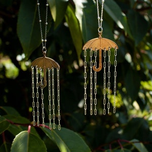 Umbrella Necklace/Umbrella Jewelry/Rainy day Necklace/Rain Necklace/Rain Jewelry/Rainy Day Jewelry/DangleNecklace/Boho Necklace