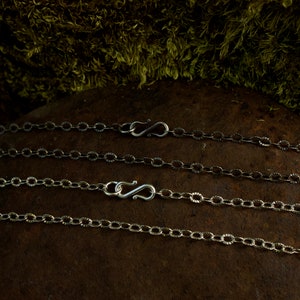 Sterling Chain Necklace/Sterling Silver Chain/Chain Necklace/Sterling Silver ChainNecklace/Textured Chain Necklace/Oxidized Chain Necklace